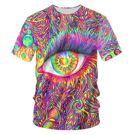 Playera Casual Estampado Psicodélico 3D con Tecnología Transpirable - Image 21