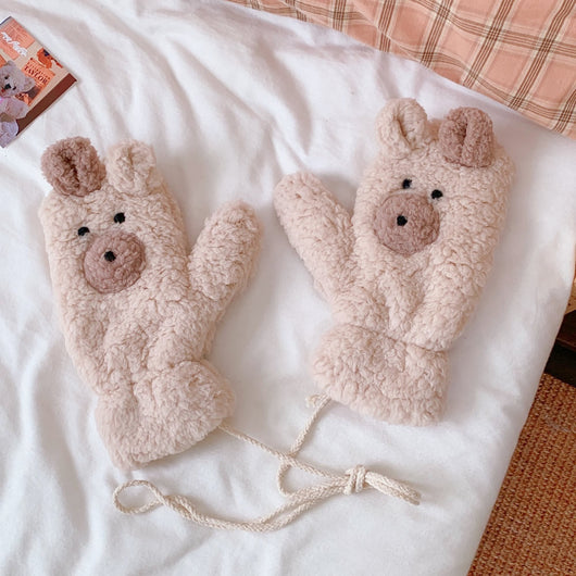 Guantes Escolares Chacha Bear con Cordón de Seguridad - Image 3