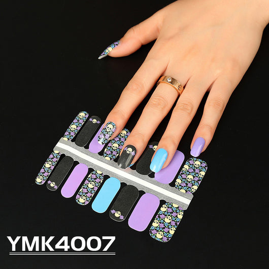 Pegatinas de Uñas Temática Halloween - Calaveras, Hojas de Otoño y Calabazas