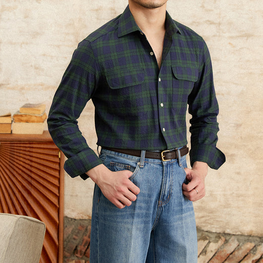 Camisa Casual de Cuadros Seersucker para Verano - Image 2