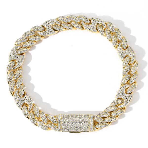 Pulsera Cubana Hip Hop con Circonitas Incrustadas para Hombre y Mujer