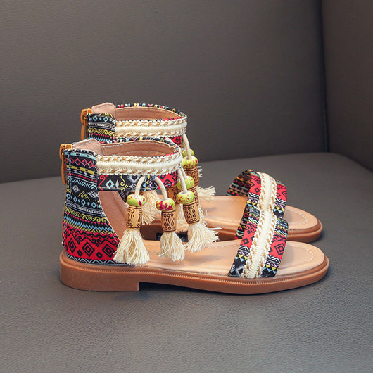 Sandalias Romanas Infantiles Étnicas Retro para Verano - Image 11