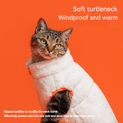Chaleco Térmico de Cuello Alto para Gatos - Abrigo Invertido Terciopelo Invierno - Image 2