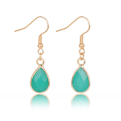 Aretes Colgantes de Piedra Gota de Agua - Diseño Versátil para Mujer - Image 6