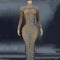 Vestido de Gala para Mujer con Cristales Brillantes