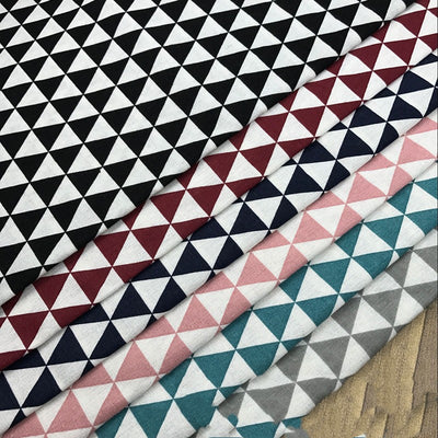 Almohada Decorativa y Cortina de Tela Estampada Algodón y Lino con Patrón Triangular - Image 11
