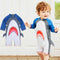 Traje de Baño Infantil Tiburón Azul con Protección Solar y Secado Rápido
