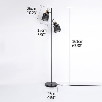 Lámpara de Pie Industrial Negra para Ambiente Hogar - Image 6