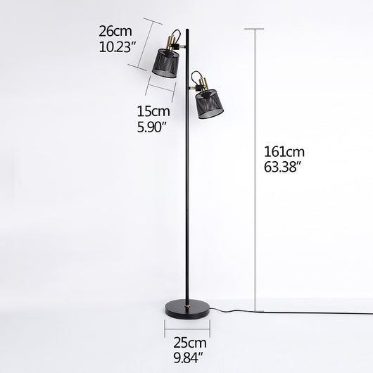 Lámpara de Pie Industrial Negra para Ambiente Hogar - Image 6