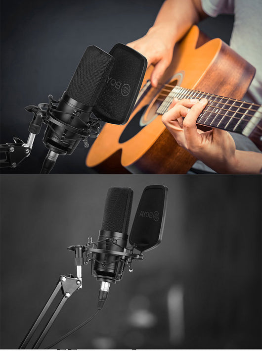 Micrófono Condensador de Diafragma Grande para Karaoke y Grabación - Image 8