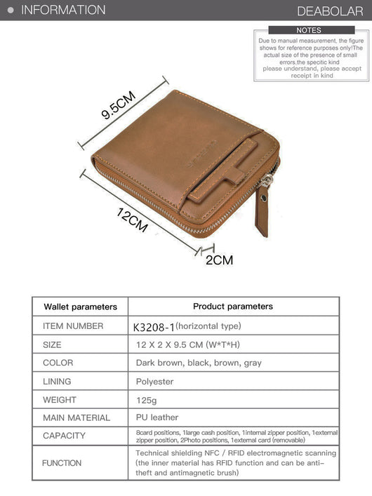Billetera Retro Multitarjeta con Cierre - Image 9