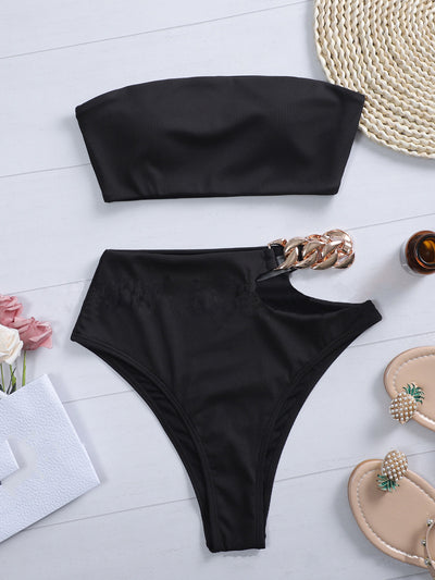 Bikini Hueco Bicolor con Corte Moderno - Image 5
