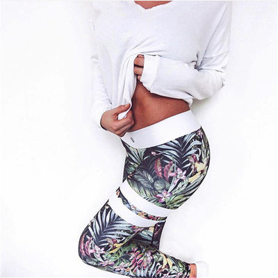 Pantalones Yoga Deportivos Estampado Selva Tropical - Image 5