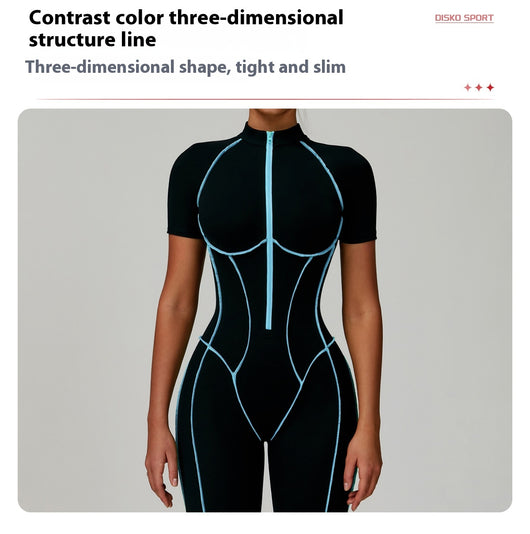 Jumpsuit Deportivo con Espalda Abierta y Detalles en Contraste - Image 27