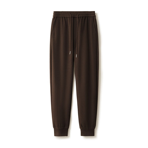 Pantalones de Buzo en Lana con Cintura Elástica y Cordón