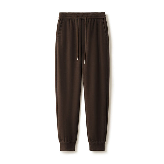 Pantalones de Buzo en Lana con Cintura Elástica y Cordón