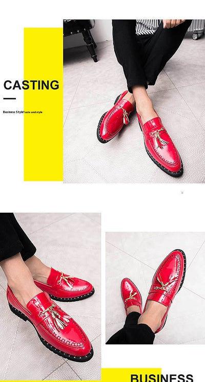 Zapatos de Cuero Casual con Punta Afilada - Diseño Moderno Liso - Image 12