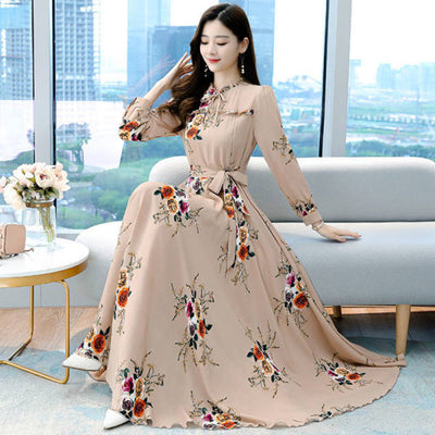 Vestido Largo Estampado Reductor de Cintura para Mujer - Image 2