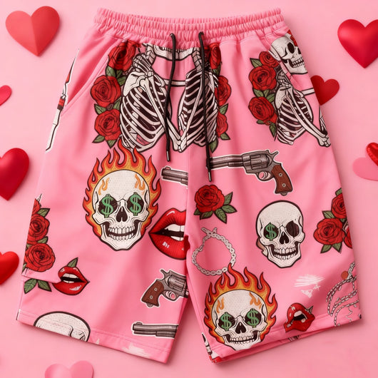 Shorts Deportivos Rectos con Estampado para Hombre - Image 6