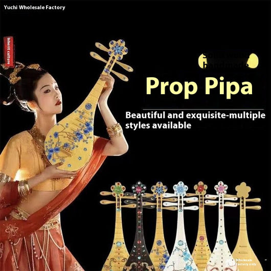 Pipa Dunhuang Simulada con Sonido - Instrumento Musical Educativo