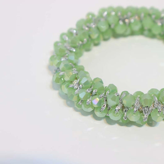 Anillo de Cabello Cristal Perla con Banda Elástica Trenzada - Image 19