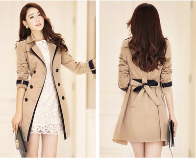 Abrigo Trinchera Largo para Mujer - Elegancia Otoño e Invierno - Image 3