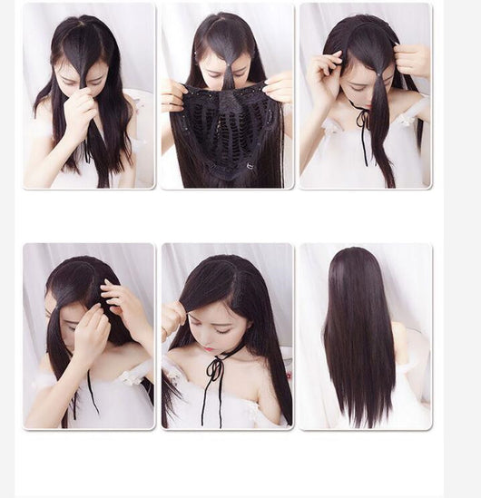 Extensiones de Cabello Liso Natural - Reparación Facial y Volumen Completo - Image 11