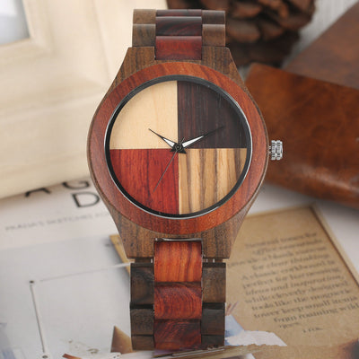 Reloj de Cuarzo Bambú y Madera con Diseño Multicolor - Image 7