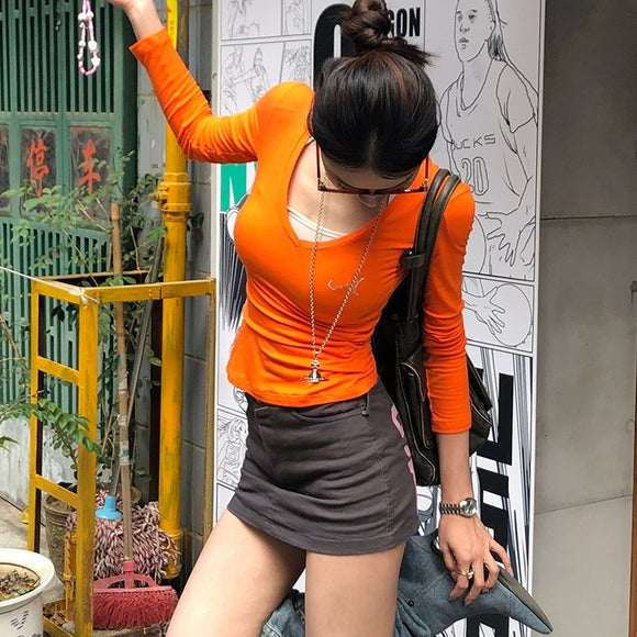 Blusa Manga Larga Ajustada con Cristales Dopamina Efecto Adelgazante
