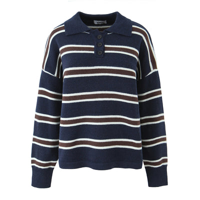 Suéter de Rayas Bicolor Casual para Mujer - Image 3