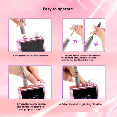 Pulidora de Uñas Inalámbrica Portátil con Batería Recargable - Image 10