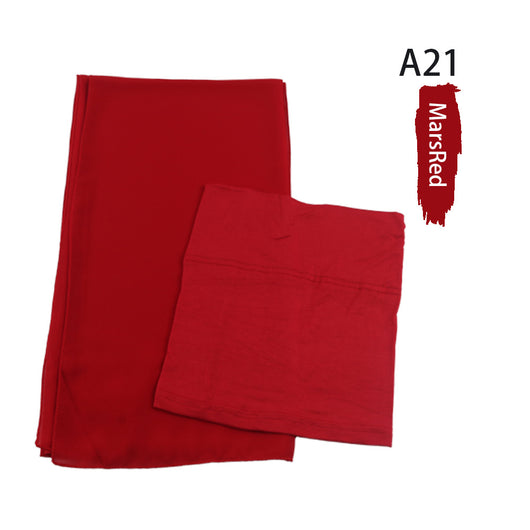 Conjunto de Gorra Base y Pañuelo Chiffon a Juego - Image 59