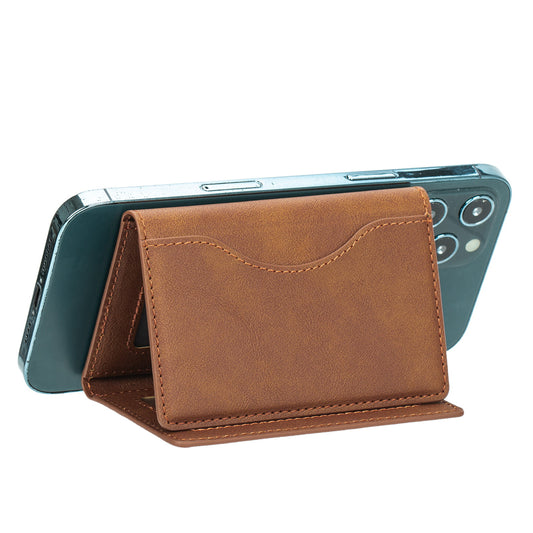 Billetera Magnética Tri-Fold de Cuero con Soporte para Tarjetas - Image 2