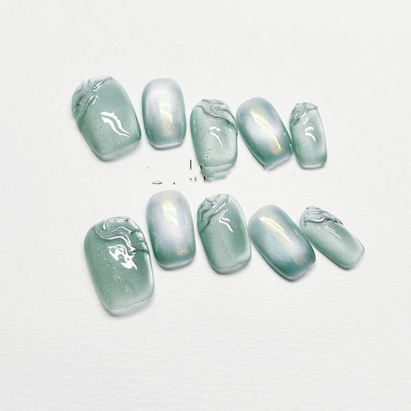 Uñas Postizas de Diseño Premium para Verano