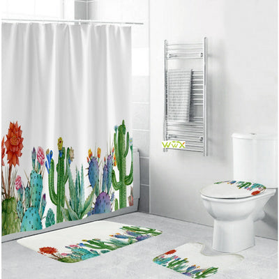 Juego Completo de Baño: Cortina, Tapete y Almohadilla Antideslizante - Image 14