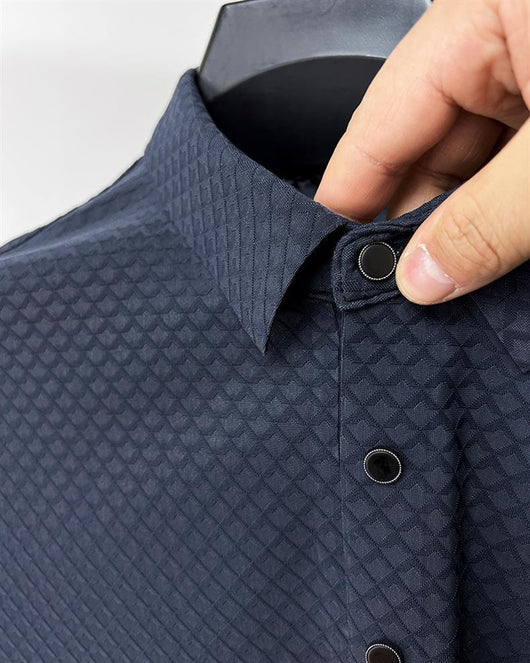 Polo Manga Corta Ice Silk Waffle para Hombre - Image 16