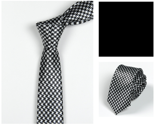 Corbata Tejida de Poliéster a Rayas para Mujer con Camisa Coordinada - Image 7