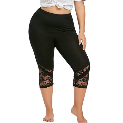 Pantalones Cropped Oversized con Detalles de Encaje - Image 11