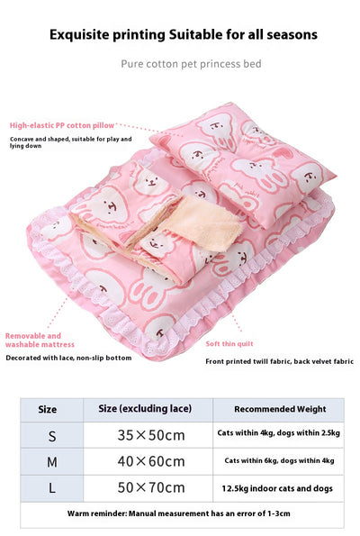 Cama Acolchada Tres Piezas para Gatos y Perros - Colchoneta de Algodón Premium - Image 20