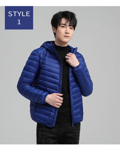 Chaqueta Acolchada Ligera con Capucha para Hombre - Abrigo Casual Cálido - Image 11