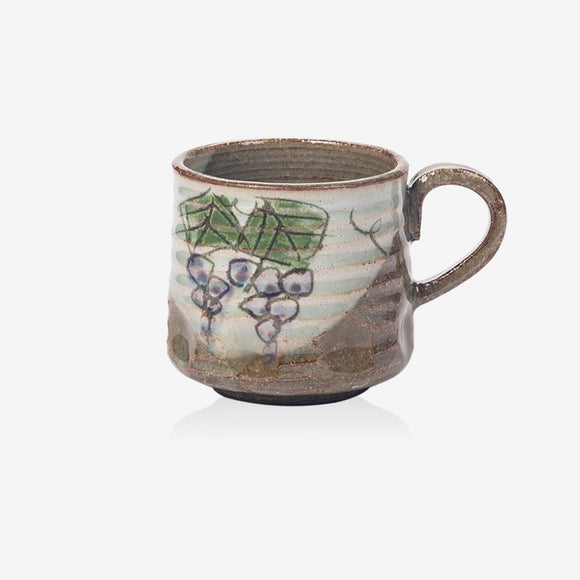 Taza Cerámica Artesanal Japonesa con Diseño Cartoon Pintado a Mano