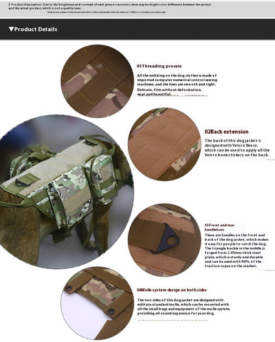 Chaleco Táctico Impermeable para Perros en Nylon Resistente - Image 12