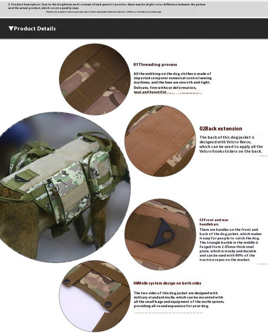 Chaleco Táctico Impermeable para Perros en Nylon Resistente - Image 12
