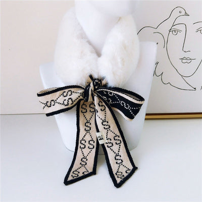 Bufanda Cuello de Piel Pata de Gallo Estilo Coreano - Abrigo Grueso Invierno Mujer - Image 13