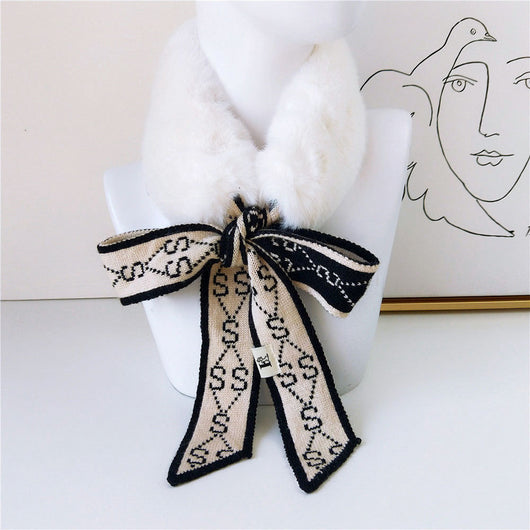 Bufanda Cuello de Piel Pata de Gallo Estilo Coreano - Abrigo Grueso Invierno Mujer - Image 13