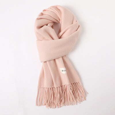 Bufanda de Cachemira Artificial con Borlas - Abrigo Cálido para Otoño e Invierno - Image 17