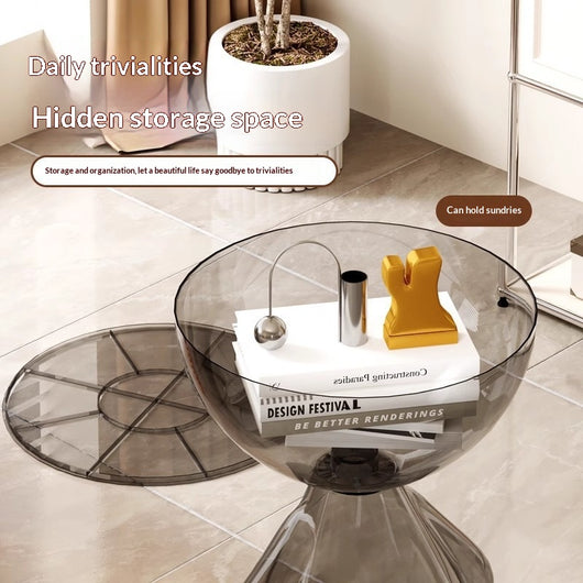 Mesa de Centro Transparente Estilo Osito de Peluche para Sala y Dormitorio - Image 4