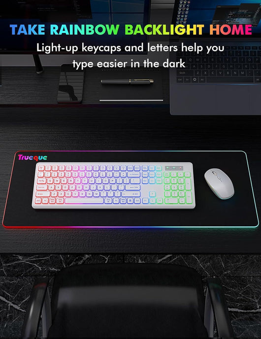Teclado y Ratón Inalámbricos con Retroiluminación 24g Recargables - Image 10