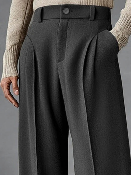 Pantalones Machete de Cintura Alta y Pierna Ancha para Hombre - Image 12