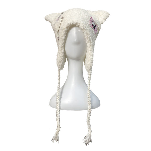 Gorro Punk de Terciopelo con Orejas de Gato 3D - Image 2